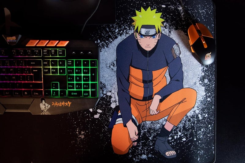 KONIX Naruto Shippuden Xxl Gaming Mouse Mat 90 X 46 Cm Naruto Mouse Mat With Non-Slip Rubber Base - Black - Image 4