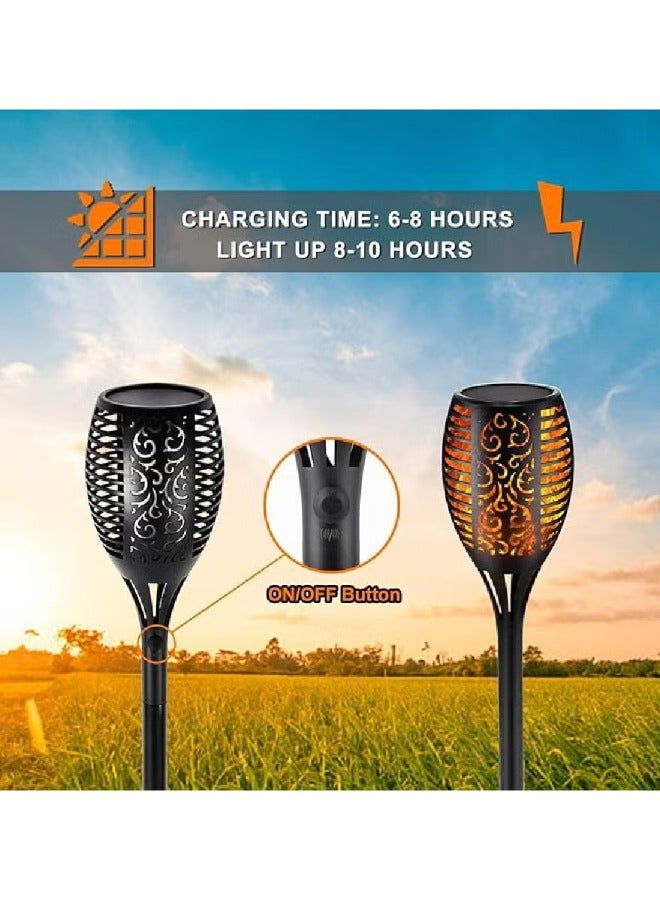 Solar Lights Upgraded Camping Light 58CM IP65 Waterproof Flickering Flames 33 LED Torches Lights Outdoor Solar Landscape Decoration Lighting Auto On/Off Pathway Lights For Garden Patio Yard 8 Pcs - Image 2