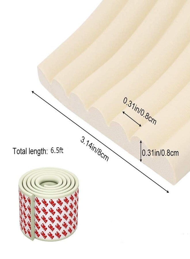Vortipu Table Edge Safety Strip - Extra Soft Foam Protector for Baby & Kids - 2 Meter Furniture Edge Guard with Corner Protectors - Cushion Strip for Table, Desk & Sharp Edges (Cream) - Image 4
