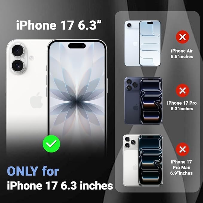 DIZORO for iPhone 17 Case Compatible with MagSafe(2025) Slim Thin Hard PC Translucent Frosted Rugged Drop-Proof Shockproof Protective for iPhone 17 (Clear) - Image 2