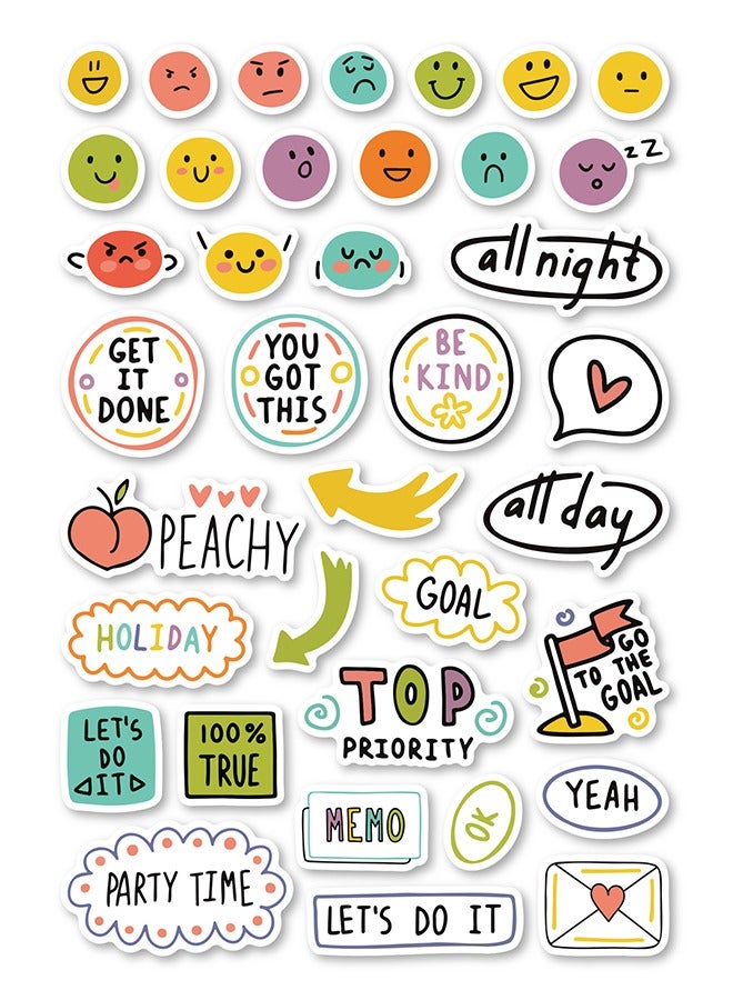 جي أس 8 ورقة ملصقات ملونة 240+ ملصقات أوراق مزخرفة ملصقات ملصق اليوميات -ألبوم اليوميات النقطية -جريدة غير مهمة -المخططين -التقويمات والملاحظات الفنية بطاقة التهنئة - Image 3