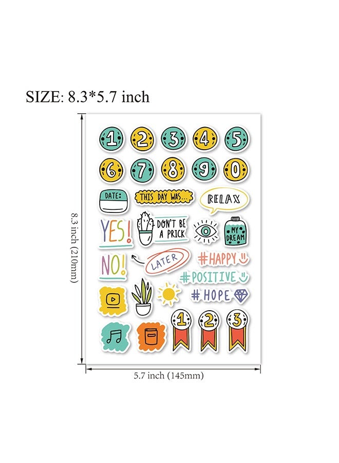 جي أس 8 ورقة ملصقات ملونة 240+ ملصقات أوراق مزخرفة ملصقات ملصق اليوميات -ألبوم اليوميات النقطية -جريدة غير مهمة -المخططين -التقويمات والملاحظات الفنية بطاقة التهنئة - Image 2