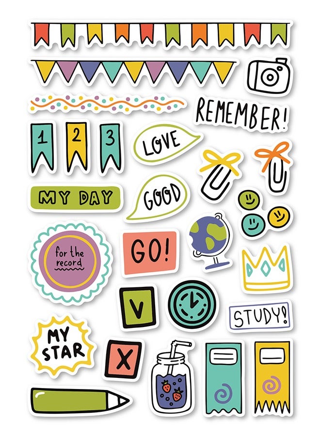 جي أس 8 ورقة ملصقات ملونة 240+ ملصقات أوراق مزخرفة ملصقات ملصق اليوميات -ألبوم اليوميات النقطية -جريدة غير مهمة -المخططين -التقويمات والملاحظات الفنية بطاقة التهنئة - Image 4