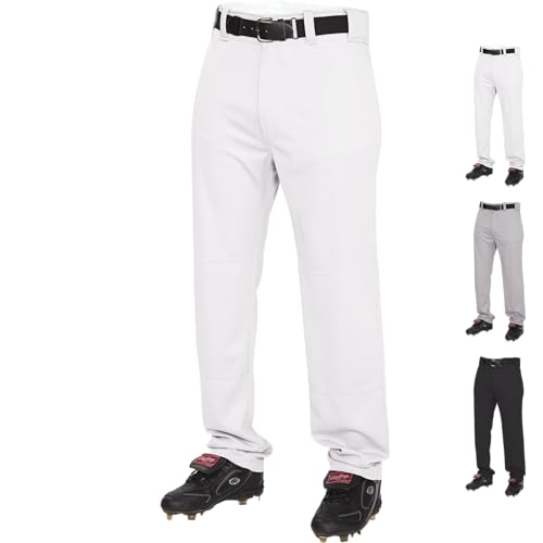 Rawlings رولينغز | بنطلون بيسبول YBP31SR | مقاس شبه مريح | أبيض | شباب كبير - Image 1