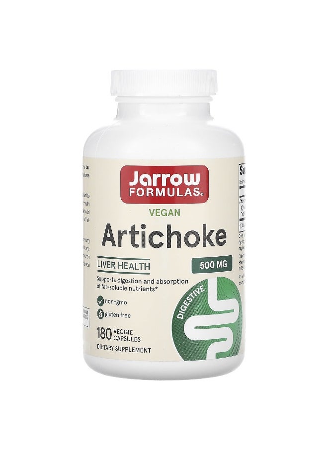 jarrow formulas Jarrow Formulas, Artichoke, 500 mg, 180 Veggie Capsules  - Image 1