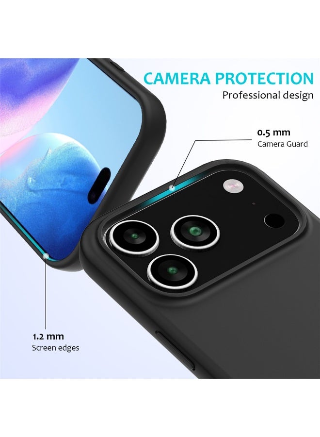 YJS iPhone 17 Pro Max Case Soft Silicone Slim Thin Protective Phone Cover with Inner Microfiber Lining For iPhone 17 Pro Max 6.9-inch - Image 3