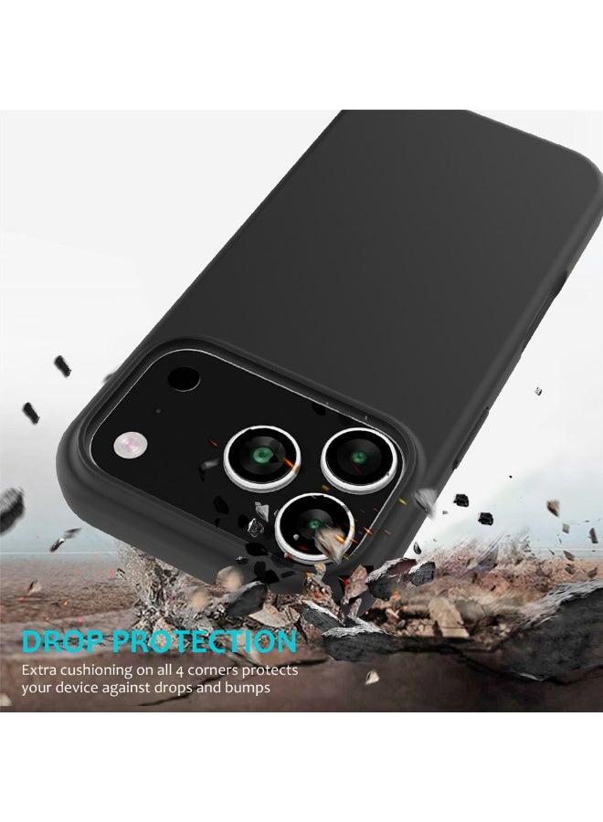 YJS iPhone 17 Pro Max Case Soft Silicone Slim Thin Protective Phone Cover with Inner Microfiber Lining For iPhone 17 Pro Max 6.9-inch - Image 4
