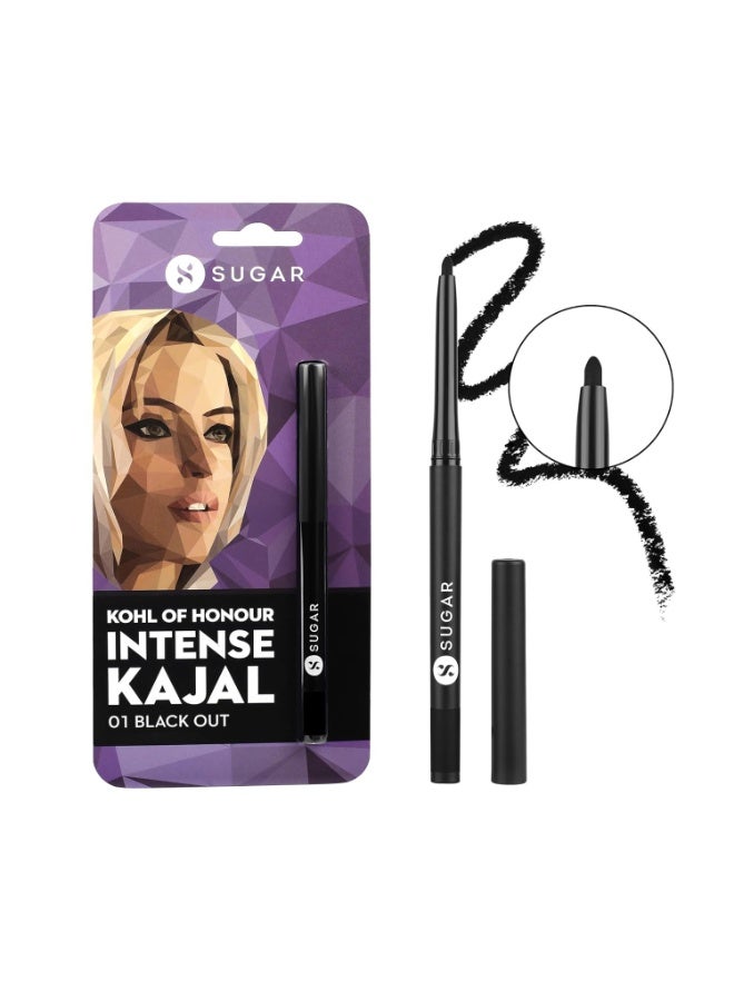 شوجر كوزماتيكس كحل كحل أوف هونور إنتنس مات من سوغار كوزمتكس | مقاوم للماء والتلطخ | يدوم حتى ١٠ ساعات | ٠.٢٥ غرام - ٠١ بلاك آوت - Image 1