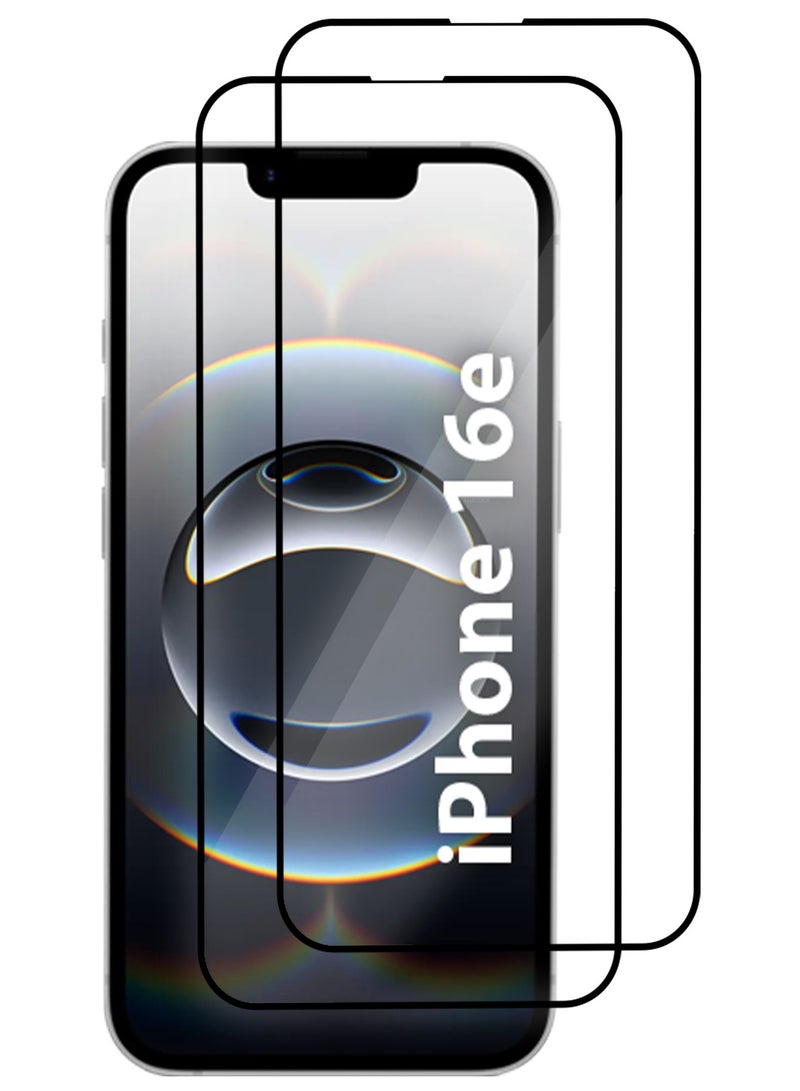 DUSALA iPhone 16e Screen Protector Tempered Glass 2 Pack, Protective Film Easy Installation Bubble Free Clear-2 - Image 2