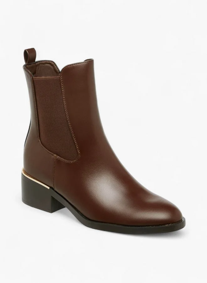 Solid Ankle Boots with Zip Closure