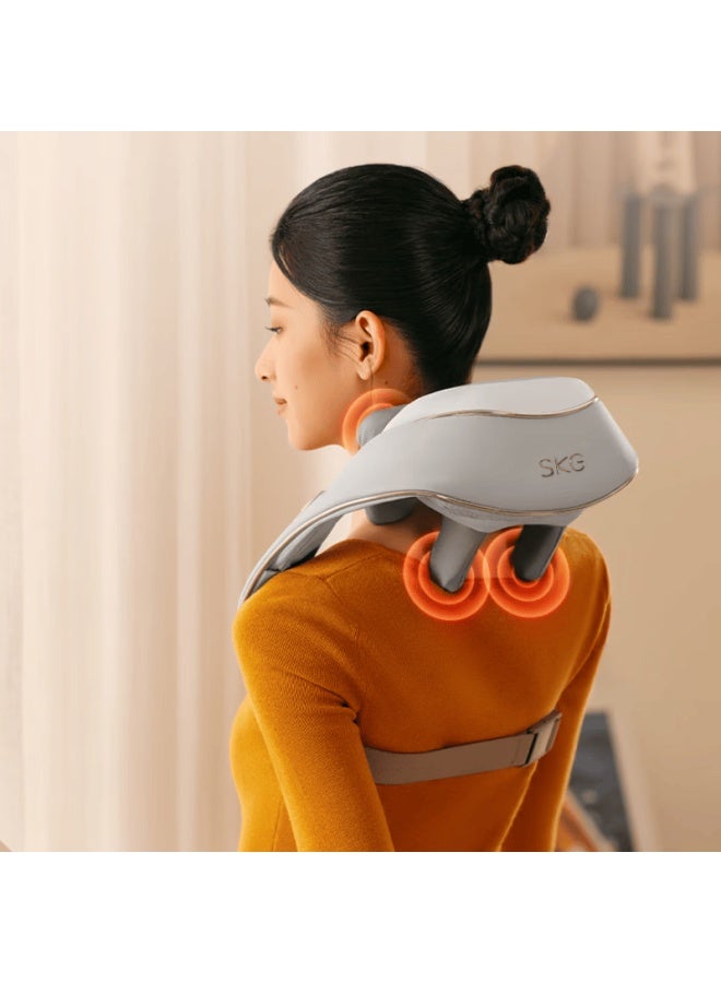 Skg Neck Massager H5 Shoulder Neck Waist Back Full Body Heating Massage Device White