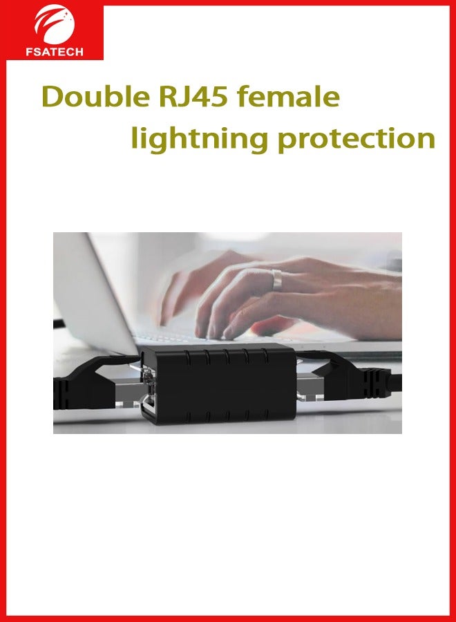 FSATECH 10 PCS Double RJ45 female, lightning protection - Image 3