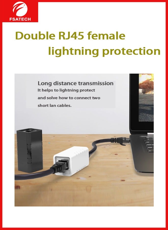 FSATECH 10 PCS Double RJ45 female, lightning protection - Image 4