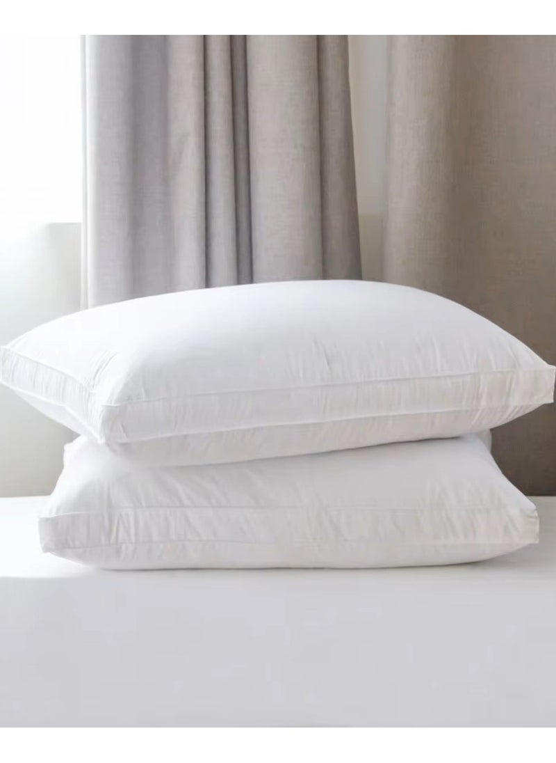 MAXQON Set of 2-Bed Pillow Double Piping Hotel Standard Extra Soft Microfiber Anti Allergic&Anti-bacterial,  Size(50x70CM)  - Image 2