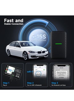 Generic Wireless CarPlay Adapter for iPhone 2023, 5.8 GHz Wireless Carplay Dongle Converts Factory Cars Wired Carplay to Wireless, Carplay Bluetooth Adapter, Support Online Upgrade Support iOS 10+  - Image 5