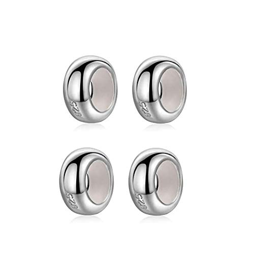 ARTCHARM .Sold 925 Sterling Silver Rubber Charm Stopper Spacer Bead for Charm Bracelets - Image 1
