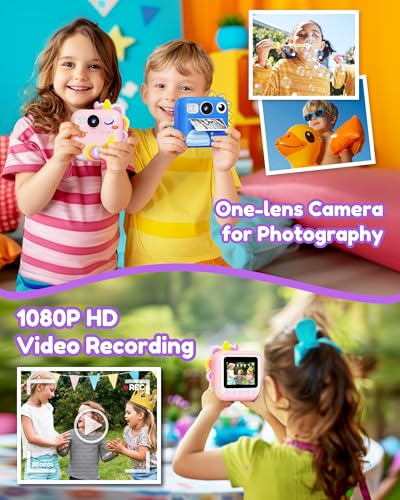 KOKODI Kids Camera Instant Print, Toddler Cameras Christmas Birthday Gifts for Girls Age 3-12, Digital Video Instant Printable Camera for Kids,Toys for Ages 5-7 Girls (Pink) - Image 5