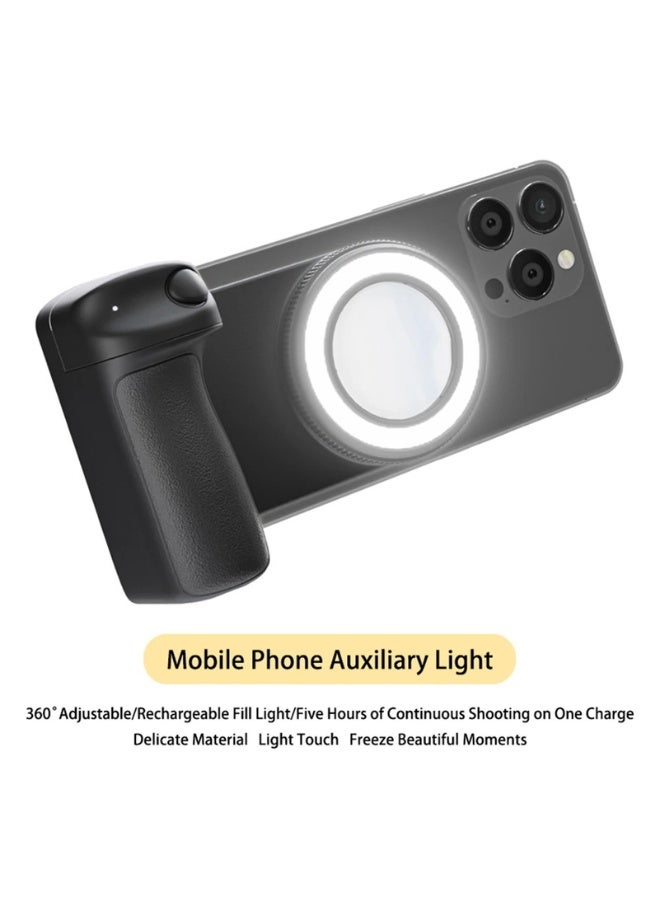 Magnetic Detachable Smartphone Camera Handle with Bluetooth, Cellphone Selfie Light & 360° Rotation – Pro Grip & Live Stream Companion - Image 5