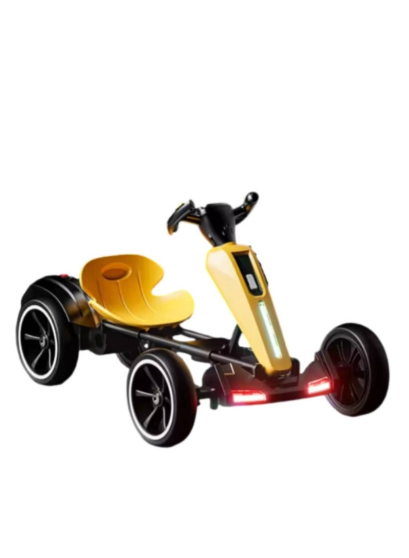 Children's car with lights, sounds, and a seat that can be adjusted forward and backward.  - Image 1