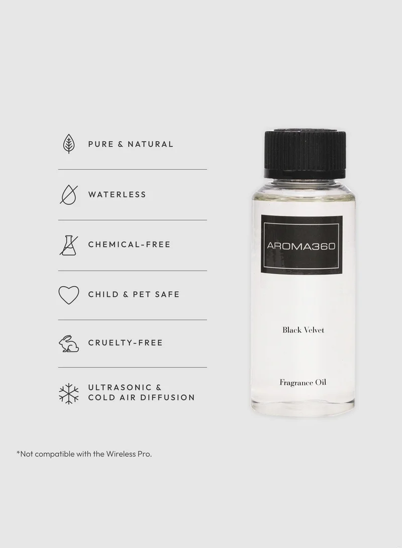 AROMA360 Black Velvet Fragrance Oil - Inspired by Edition Hotel - Scents Include Smokey Black Tea, Rose & Amber