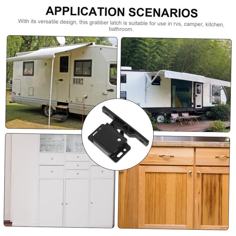 Push to Open Side Mounted Latch Set for RV Drawer Door Easy Installation Durable - Image 5