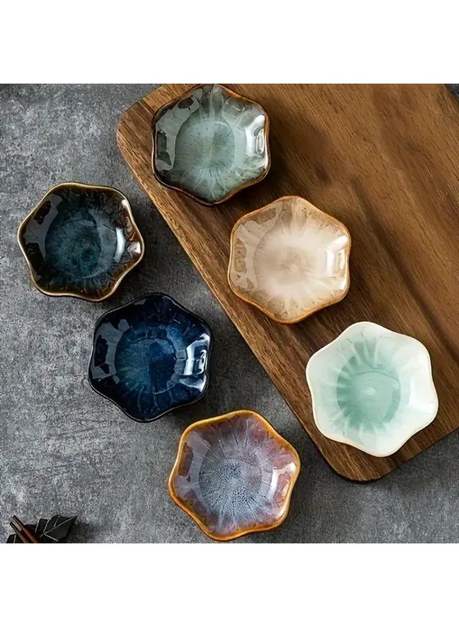 Japanese Ceramic Sauce Dish Small Plate Random Color Condiment Bowl - Image 1