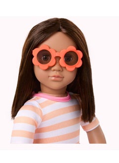 Our Generation Our Generation Helena 18" Doll With Swimsuit And Pink Pool Float Accessory  - Image 4