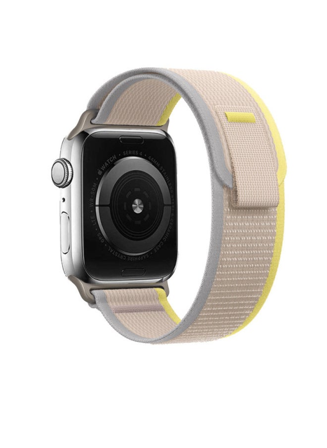 Generic - For Apple Watch For Apple Watch Ultraiwatch 8 Wild Trail Nylon Loop Strap Sport-color:black + Gray-Overall Dimensions:38/40/41mm Universal - Image 1