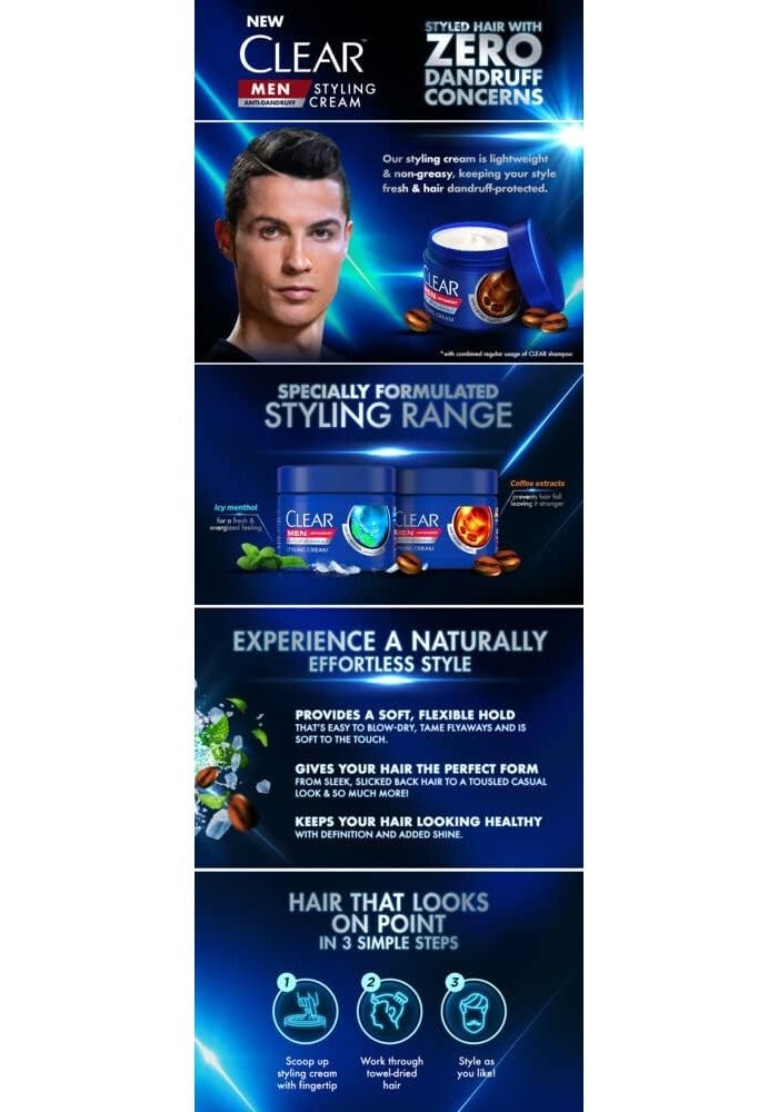 CLEAR Men Anti-Dandruff Styling Cream with Icy Menthol - Image 5
