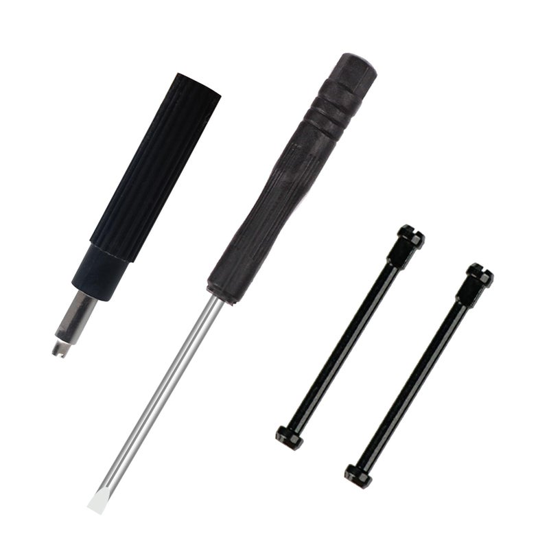 Compatible with Amazfit TRex 2TRex 2 Pro Screw Rod Accessory 2Pcs Stainless Steel Link Bar Replacement Screws with 2Pcs Screwdriver Removal Tool for Amazfit T Rex 2 Accessory Black