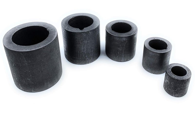 Aone Graphite Crucible Pack of 5 Sizes for Casting, Melting, Refining of Gold, Silver & Other Metals & Scrap Jewellery for Jewellery Making & Repair (30x30,40x40,50x50,60x60,70x70mm) - Image 3