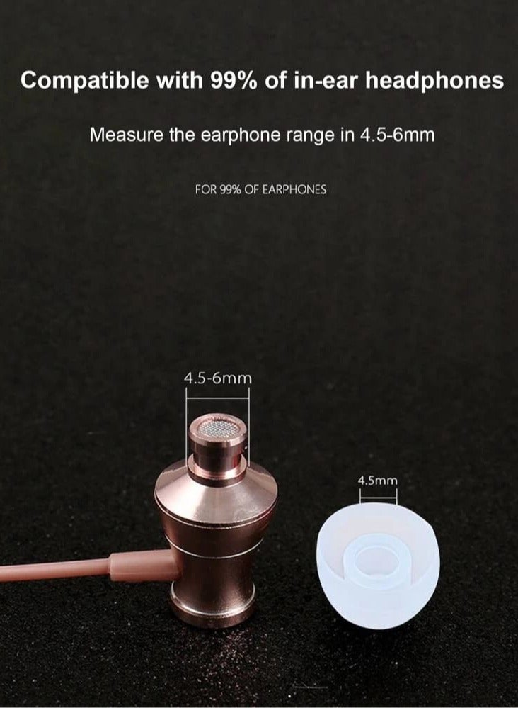 Soft Silicone Inner Earbud Covers 8 Pairs White Color Replacement Tips for Earphones - Image 4