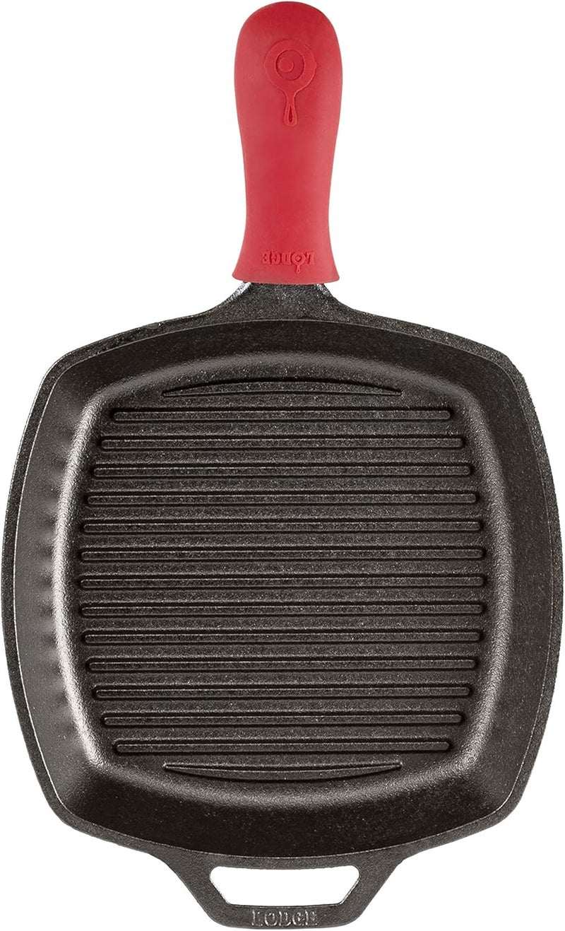 Lodge Manufacturing Company Cast Iron 10.5-inch Square Grill Pan, Black - Image 3