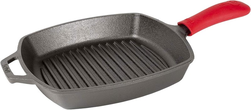 Lodge Manufacturing Company Cast Iron 10.5-inch Square Grill Pan, Black - Image 2