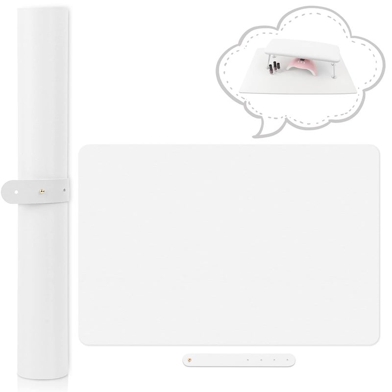 Deciniee MAT ONLY Nail Art Table Mat Nail Arm Rest Pad for Acrylic Nails Soft Microfiber PU Leather Nail Mat for Table Foldable Nail Hand Rest Pillow Manicure Pad Acrylic Nail Desk Mat for Nail Cushion