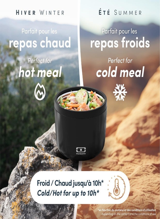 monbento - Insulated Lunch Box MB Element black Onyx - Airtight and Insulated Bento Box Perfect for Work/Hiking/Outdoor Sports - Keeps Food Hot/Cold - BPA Free - Food Grade Safe - Black - Image 2