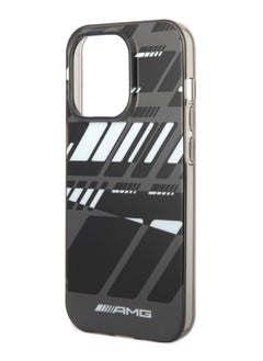 AMG iPhone 14 Pro Case Frosted PC Back Cover with Expressive Graphic Design / Lifted Ring Case / Slim Profile / Easy Snap-On / Drop & Bumper Protection - Grey  - Image 1