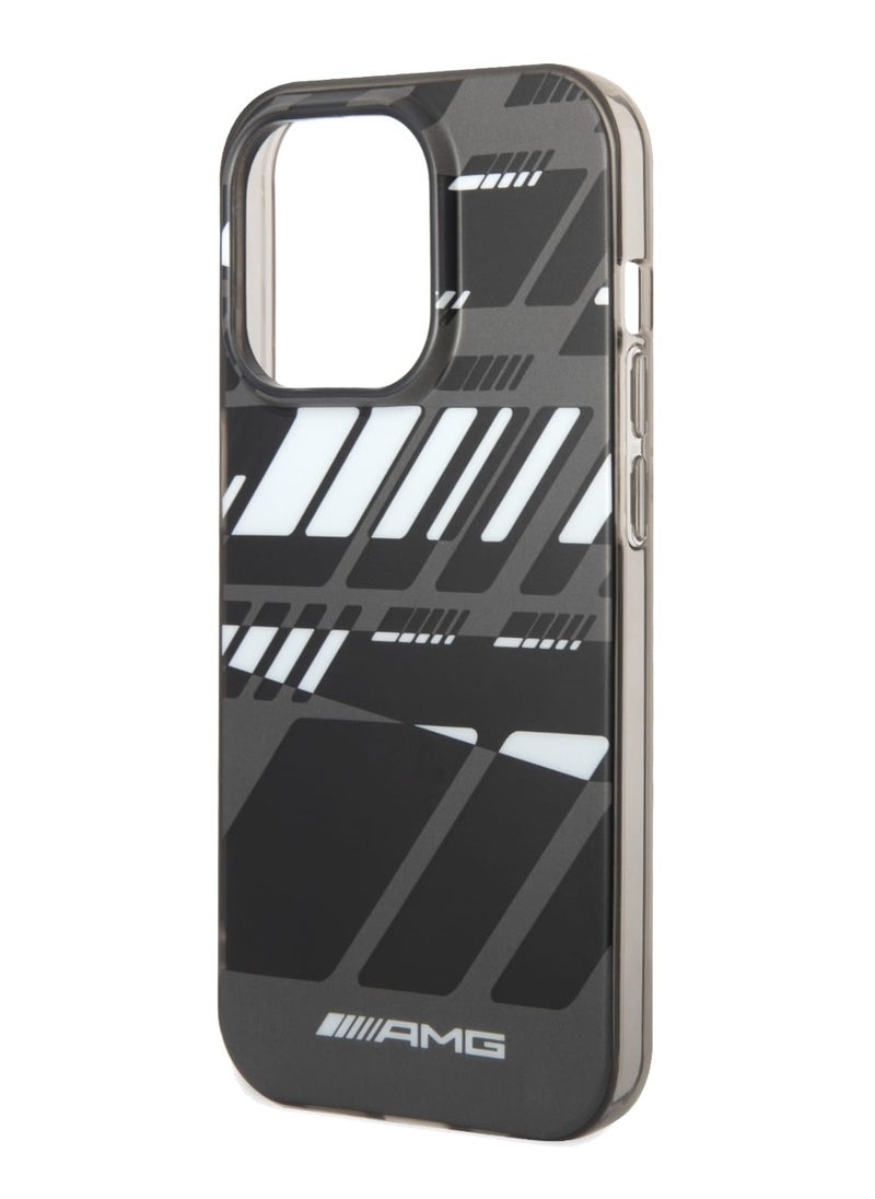 اي ام جي - حافظة iPhone 14 Pro غطاء خلفي مصنوع من الكمبيوتر الشخصي المتجمد بتصميم جرافيك مع تصميم جرافيك معبر / حافظة ذات حلقة مرفوعة / ملف تعريف نحيف / سهل الإغلاق / حماية من السقوط والمصد - رمادي - Image 1