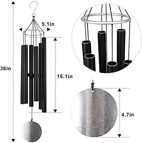 Howarmer Howarmer Large Wind Chimes for Outside 36 Metal Deep Tone Wind Chimes with Smoothing Melody Sympathy Chimes Outdoor Decor for Patio Garden Yard  - Image 5