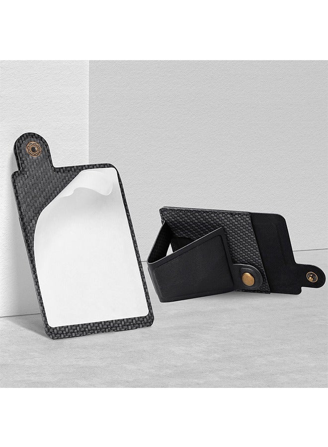 Card Holder for Back of Phone, Phone Stand Stick on Wallet, PU Leather Credit Cards Holder for Cell Phone with Adhesive Sticker for Smart Phones (Black) - Image 4