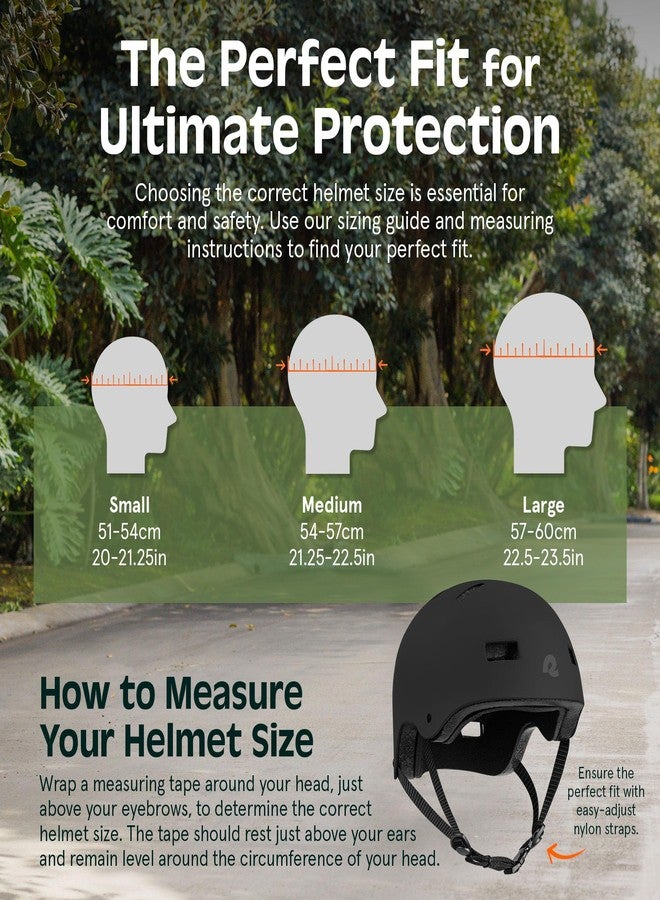 Retrospec Dakota Bicycle/Skateboard Helmet for Adults - Commuter, Bike, Skate, Scooter, Longboard & Incline Skating - Highly Protective & Premium Ventilation- Small- Matte Black (Small: 51-55 cm) - Image 5