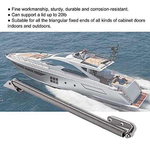 Ymiko 8‑1/4in Hatch Spring Adjuster Stainless Steel Cabin Door Support Hardware Hatch Holder Adjuster Lid Support Spring for Marine Yachts Ships - Image 5