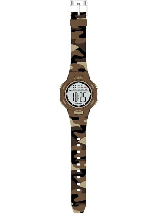ASTRO Astro Kids Watch, Digital Display and Polyurethane Strap - A23915-PPEE, Brown Camo - Image 4