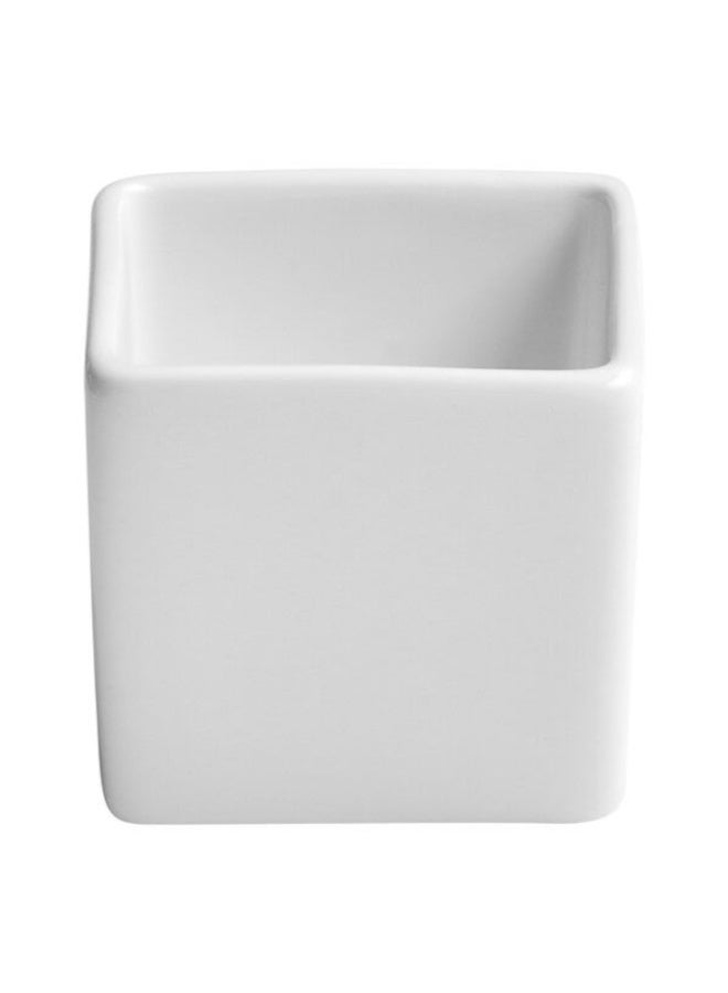 Ariane Premium Fine Porcelain Square Sugar Container 6.4cm Ivory - Image 1