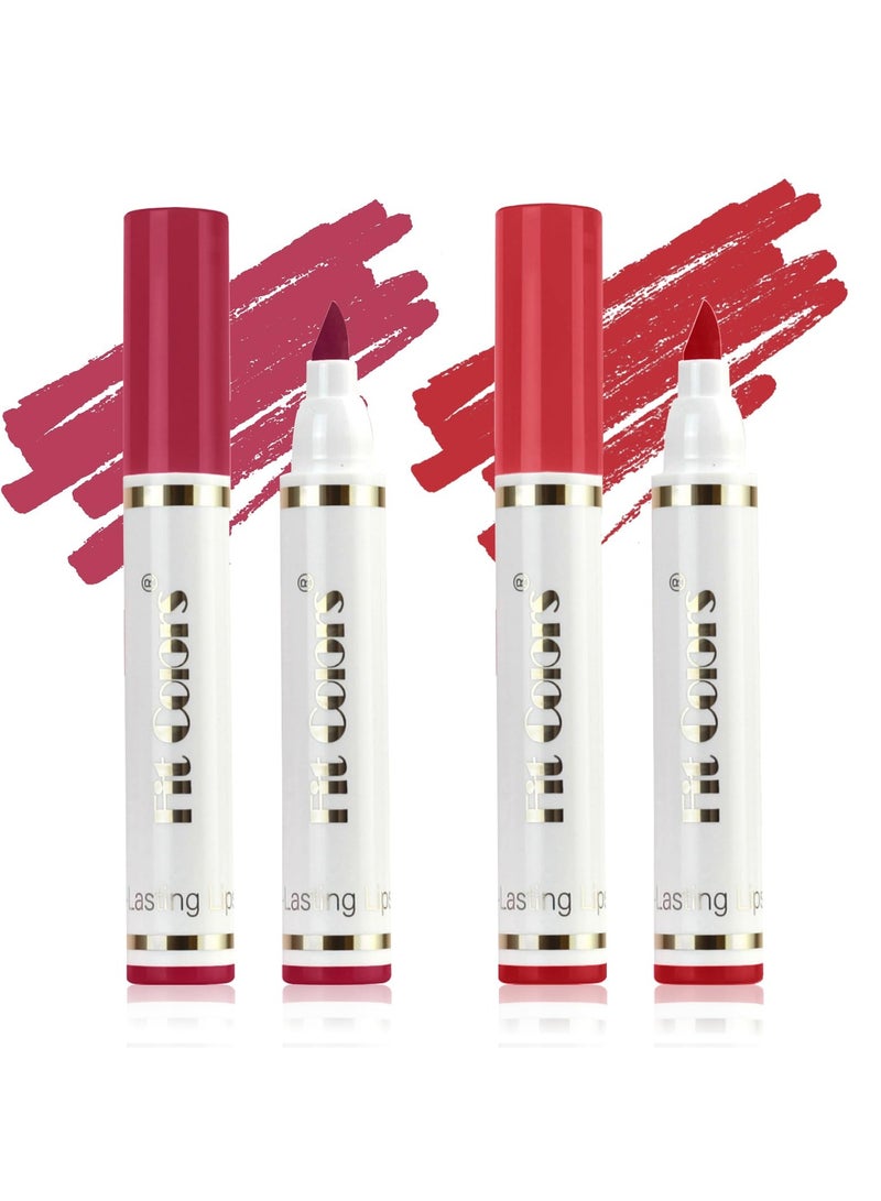 SYOSI Lip Stain Marker Pen Kit, Hydrating Liquid Lip Liner Pencil, Matte Finish, Long-Lasting Waterproof Smudge-Proof Formula, Precise Chisel Tip for Smooth Application - Image 1