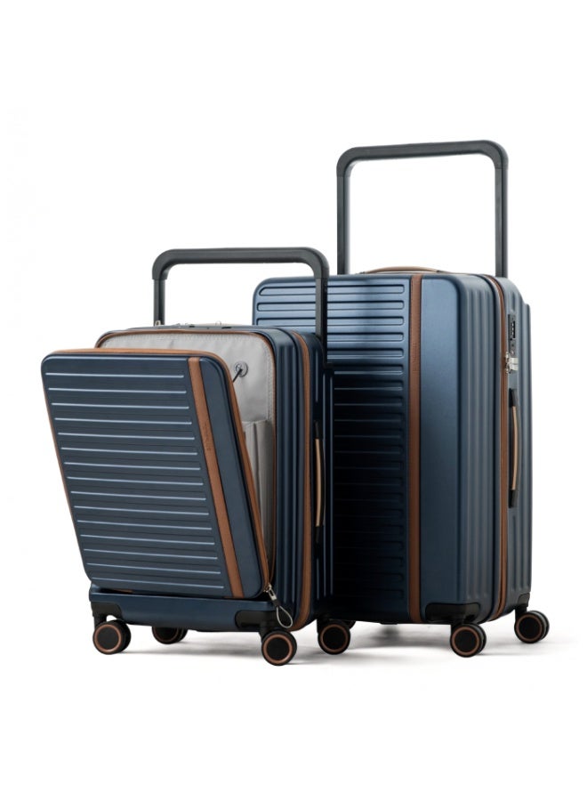 TEREPLUS® Luggage Set 20/24-inch Carry-On & Check In with Front Open Laptop Pocket, USB Port & Expandable - Image 1