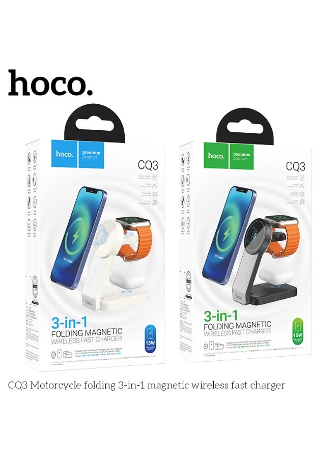 هوكو. شاحن سريع لاسلكي مغناطيسي 3 في 1 قابل للطي للدراجة النارية CQ3 - Image 5