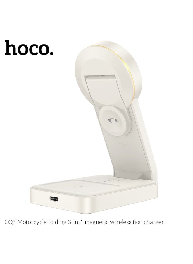 هوكو. شاحن سريع لاسلكي مغناطيسي 3 في 1 قابل للطي للدراجة النارية CQ3 - Image 2