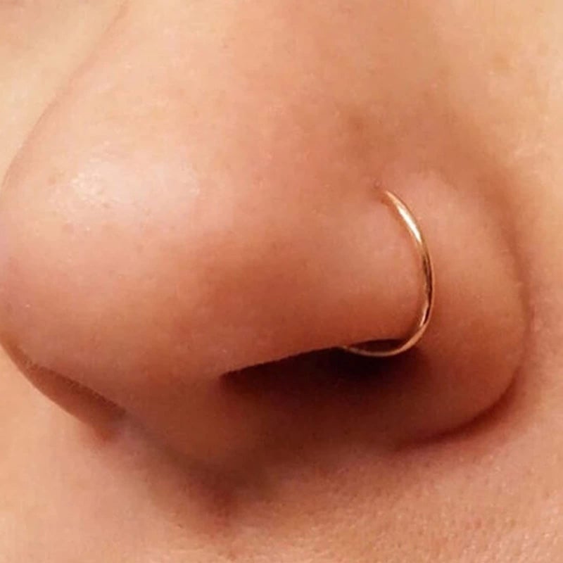 MODRSA Nose Rings Nose Piercings Nose Rings Hoops Nose Ring Surgical Steel Nose Ring 20g Nose Piercings Jewelry Double Hoop Nose Rings for Women Men Nose Hoops - Image 4
