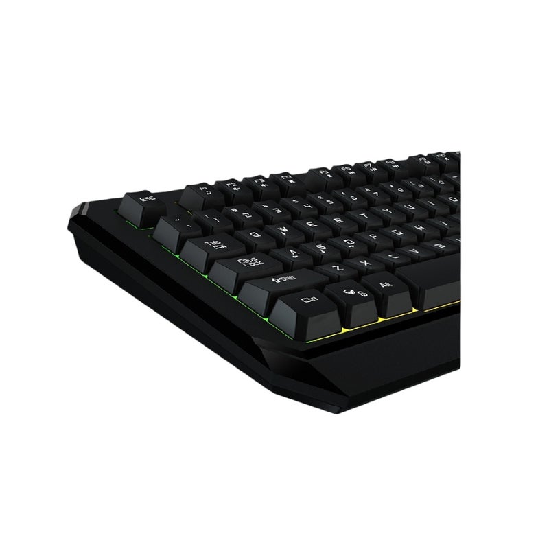 MEETION MT-K9320 Full-Size Gaming Keyboard With Adjustable RGB Backlight, Membrane Keys, Number Pad, Shortcut Keys And Wired USB, Black - Image 3